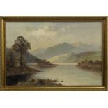 HIGHLAND LOCH, AN OIL BY FRANCIS E JAMIESON