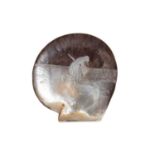 A LATE 19TH CENTURY CONTINENTAL CARVED MOTHER-OF-PEARL SHELL