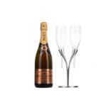 MOET & CHANDON BRUT IMPERIAL ROSE CHAMPAGNE COFFRET CHANDELIER SET