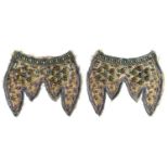 A pair of paste bejewelled metal thread embroideries, believed to be elephant trappings from the