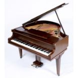 A Chapell 4ft 5" fiddle back mahogany grand piano Good condition, action typically dusty