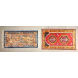 Two rugs - 74 x 127cm and smaller Good condition