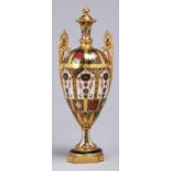 A Royal Crown Derby Imari vase, 31cm h, printed mark Sprung crack and piece re-stuck, as a