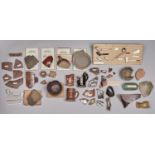 A group of Nottingham saltglazed brown stoneware and unglazed earthenware pot sherds, Medieval -