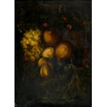 Northern European School, 19th c - Still Life with Fruit, oil on canvas, 46 x 33cm Unlined, medium