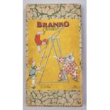 A Japanese metal and celluloid clockwork Branko  mechanical acrobat toy, C.K trademark, 1960s, boxed