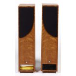 A pair of Castle Acoustics Limited  floor standing cherry wood Bi-Wire loud speakers,  , serial