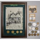 Nottingham, tradesmen's tokens, early 19th c and later, brass, copper and white metal, including J M