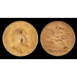 Gold Coin. Sovereign 1910