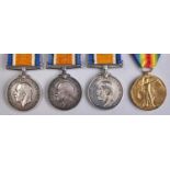 WWI, pair, British War Medal and Victory Medal 59380 Pte P Swanson MGC and British War Medal