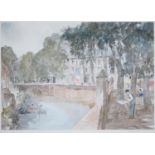 Francis Russell Flint ROI (1915-1977) - My Father Painting, Brantome, reproduction printed in colour