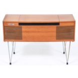 A Decca Deccalian 6 stereo record player, 1970, with Gararrd 2025TC auto turntable, in teak, on V