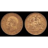 Gold Coin. Half sovereign 1913