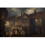 Thomas Cooper Moore (1827-1901) - The Light of Other Days Old Peter's Gate Nottingham, signed,