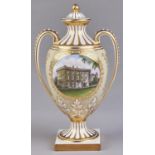 A Spode Royal Wedding commemorative vase and cover, 1981, of Kedleston shape, decorated with a