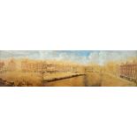 PHOTOGRAPHER UNKNOWN, 1876 PANORAMA OF NOTTINGHAM MARKET PLACE of four overpainted albumen prints,