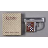 A Ronson Cadet pistol novelty lighter, C207, with maker's guarantee, boxed Good condition