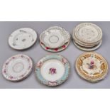 Fifteen Spode, Derby and other English porcelain dessert plates and dishes, early 19th c, various