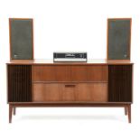 A 1970s Dynatron RG82 walnut Berkeley radiogram, incorporating maker's transpower SRX 26 tuner,