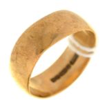 A 9ct gold wedding ring, Birmingham 1966, 7.6g, size S Worn and distorted