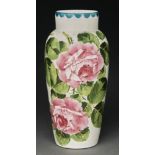 A Wemyss ware Japan vase, c1900, painted by Karel Nekola with roses, 21cm h, impressed and painted