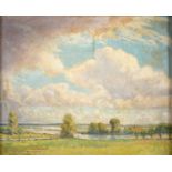 S Scoupe (mid 20th c) - Trent Landscape, signed, oil on canvas, 66 x 81cm Unlined, good condition,
