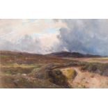 Thomas William Hammond (1854-1935) - Open Landscape with Approaching Storm, signed, pastel, 31 x