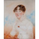 Maria Bellet Browne (1786-1828) - Portrait Miniature of Mrs Thomas Browne, signed (M B Browne) and