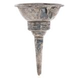 A George III silver wine funnel, with reeded rims, 13cm h, by W Tucker & Co, Sheffield 1796, 2ozs