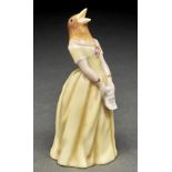 A Royal Worcester 'Diffidence' figural candle snuffer in the form of Jenny Lind, the 'Swedish