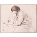 The Hon Charlotte Penelope Monckton (1784-1806) after Guercino - St John Writing His Gospel, with