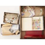 A stamp collection in two albums, extensive mint and used ranges, mainly mid 20th c, stamps on paper