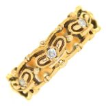 A diamond openwork band ring, in 14ct gold, by The Franklin Mint, 4.9g,  size O