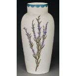 A Wemyss ware Japan vase, c1900, painted by Karel Nekola with heather, 20.5cm h, impressed and