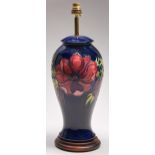 A Moorcroft Anemone lamp, late 20th c, 35cm h excluding fitment Good condition