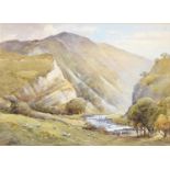 Harold Gresley (1892-1967) - Thorpe Cloud Dovedale, signed, watercolour, 27 x 38cm Good condition.