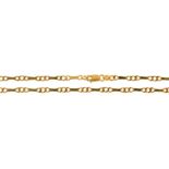 A 9ct gold chain, 160cm long, import marked, London 1993, 30.5g