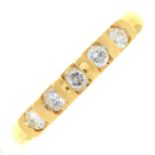 A diamond ring, in 18ct gold, 2.9g, size J Good condition