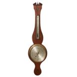 An early Victorian mahogany barometer, A Corti 94 Holbn Hill / Fecit/ London, with barber pole