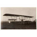 Eighteen mainly real photographic postcards of early aircraft, the R100 airship and naval ships,