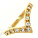 A diamond dart ring,  in 18ct gold,  London 1980, 2.9g, size N
