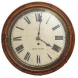 A Victorian walnut wall timepiece, with passing strike, Scotcher Wrexham, with painted dial and