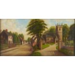 Elias Lacey (1871-1950) - Linby Church Nottinghamshire, signed and dated 1945, oil on board, 27.5