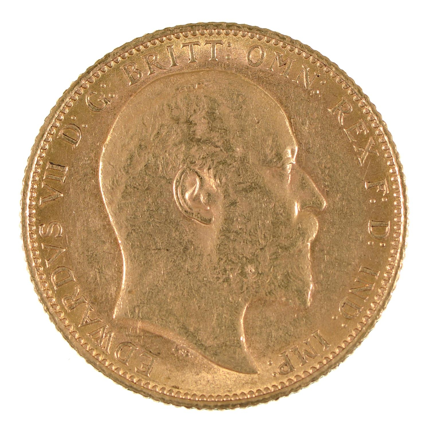 Gold coin. Sovereign 1902
