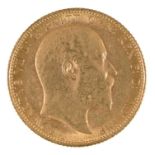 Gold coin. Sovereign 1902