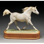 A Royal Worcester equestrian model of an Arab Stallion designed by Doris Lindner, introduced 1963,