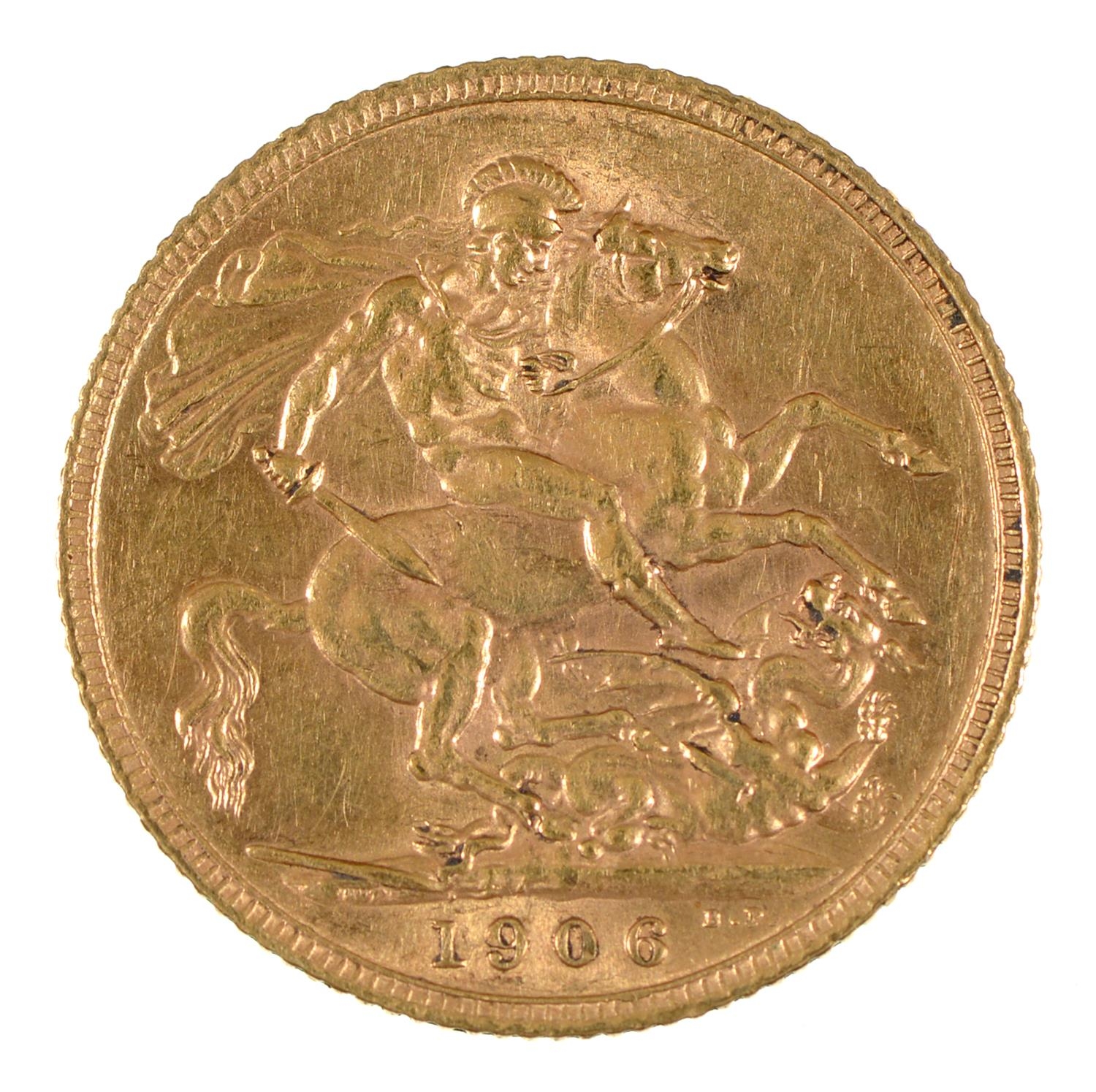 Gold coin. Sovereign 1906 - Bild 2 aus 2