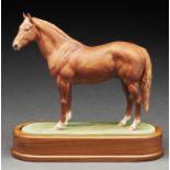 A Royal Worcester equestrian model of "Hyperion" designed by Doris Lindner, introduced 1965, 23.