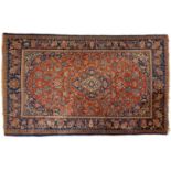 A Turkbaft rug, second quarter 20th c, 126 x 212cm Fair - good condition save for slightly sloping