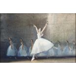 Anglo French School, 1940 - Anna Pavlova in Les Sylphides, signed Bernard      P... er and dated,